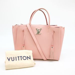 Louis Vuitton Lock Me Rose Poodle Calf Leather Pink Shoulder Bag